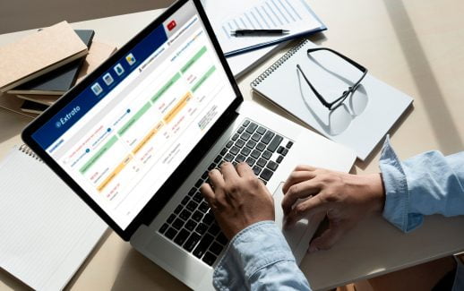 por trás do e-extrato