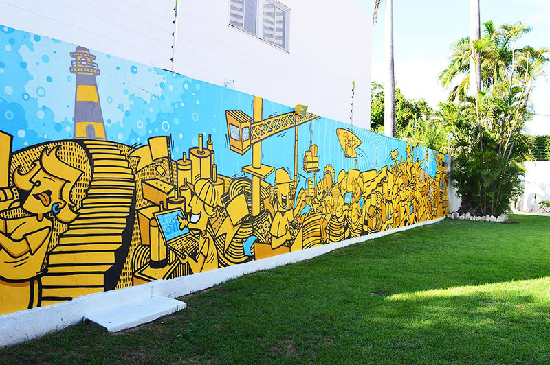 Por dentro da boavista, imagem de um muro pintado