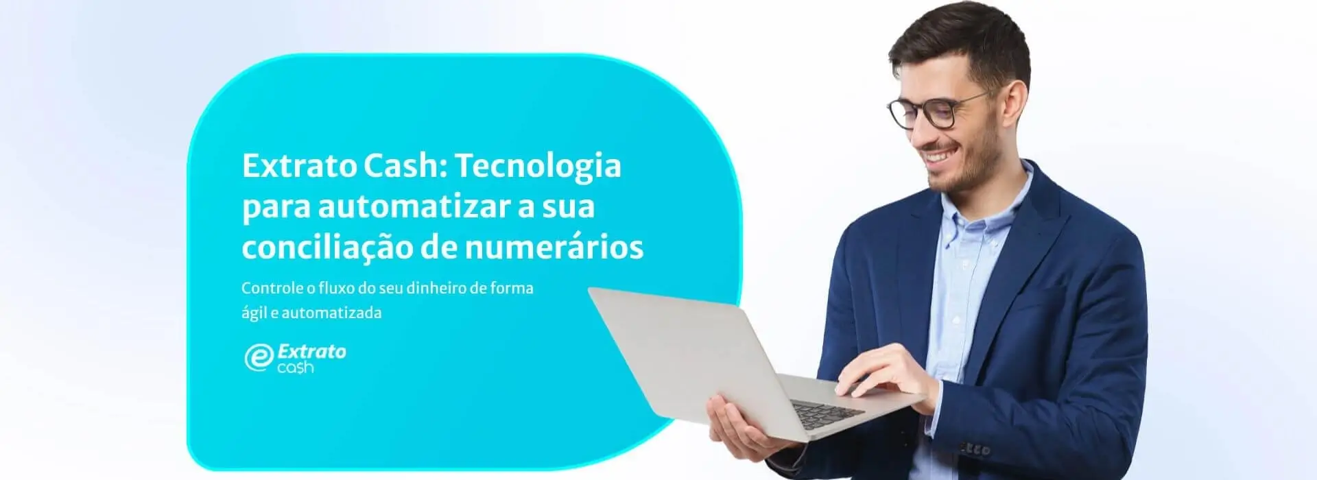 Extrato Cash, homem apresentando o servico, imagem